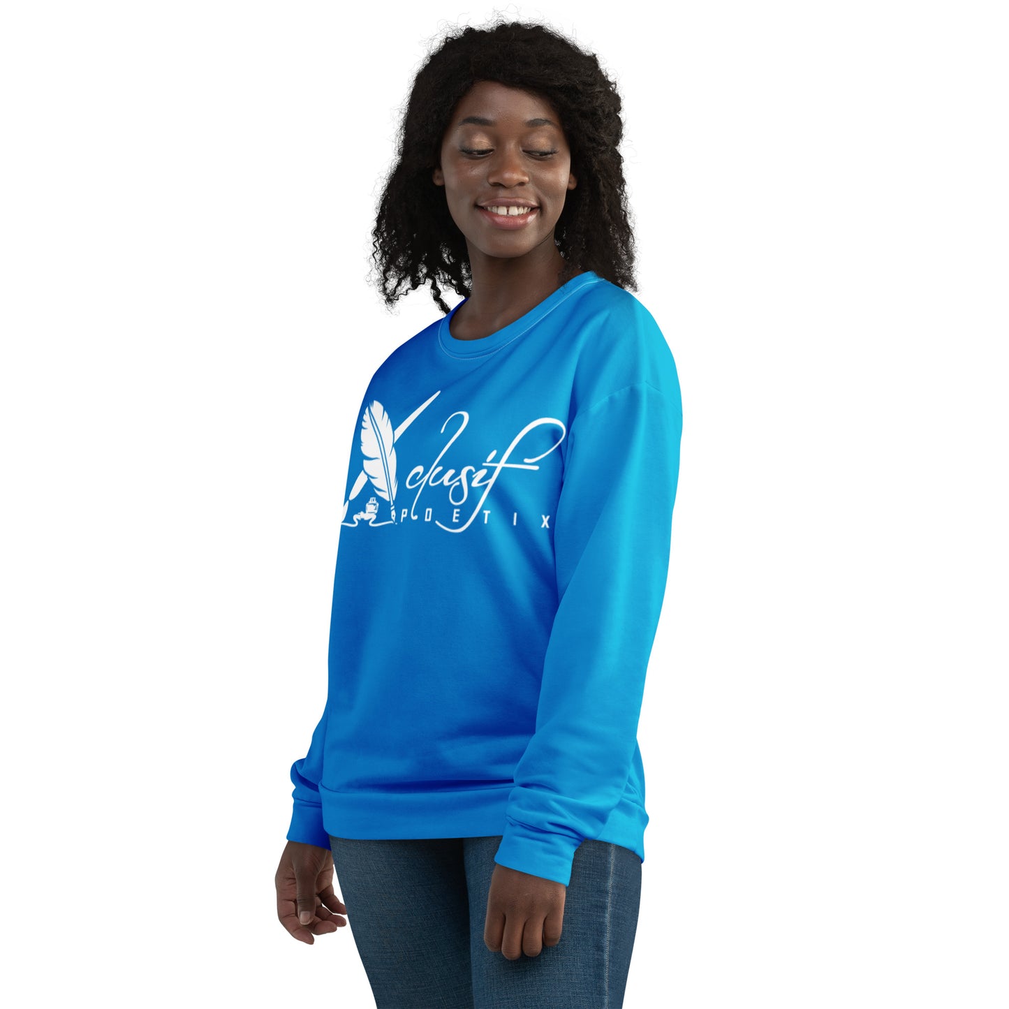 XCLUSIF POETIX BLUE & WHITE Unisex Sweatshirt