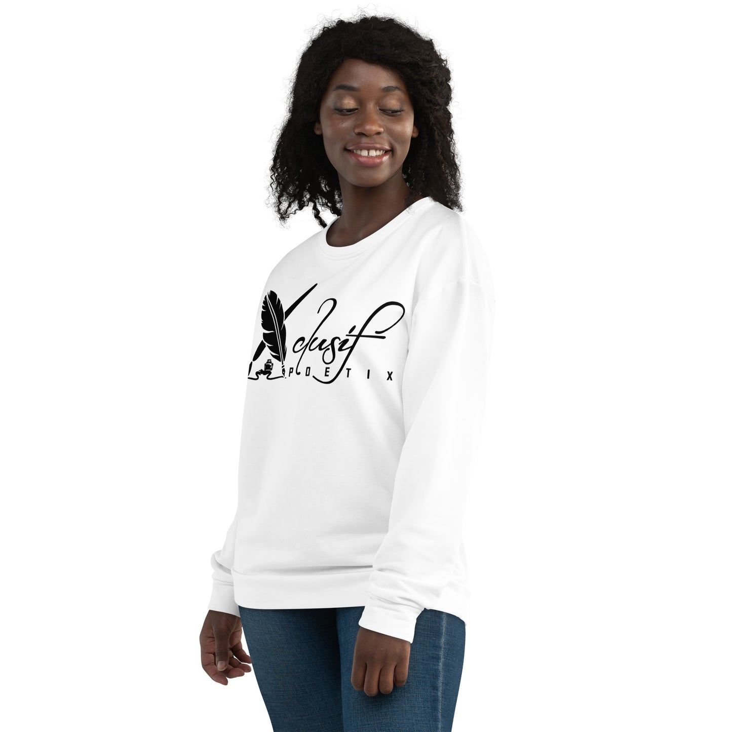 XCLUSIF POETIX WHITE & BLACK Unisex Sweatshirt