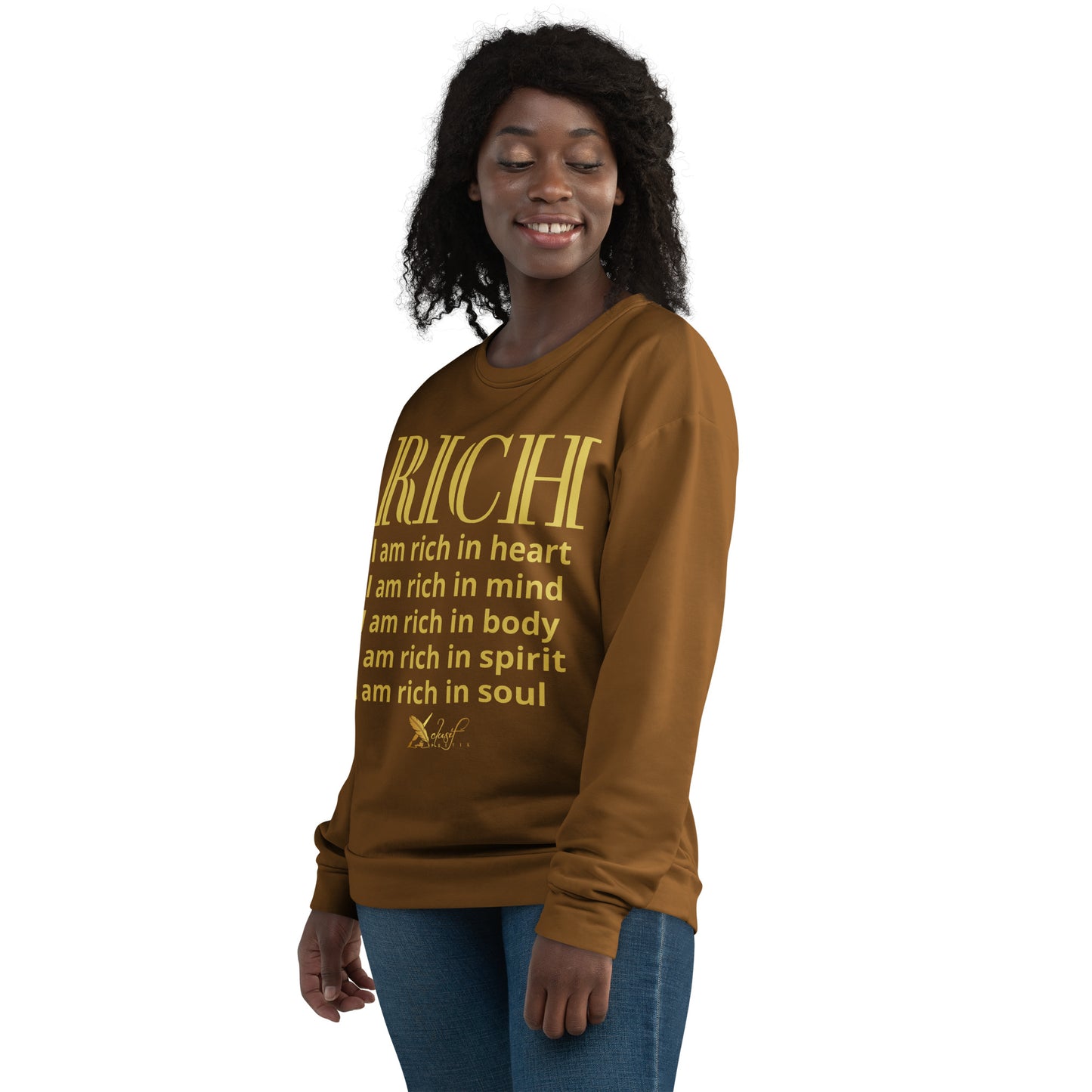 RICH BY XCLUSIF POETIX BROWN & GOLD Unisex Sweatshirt