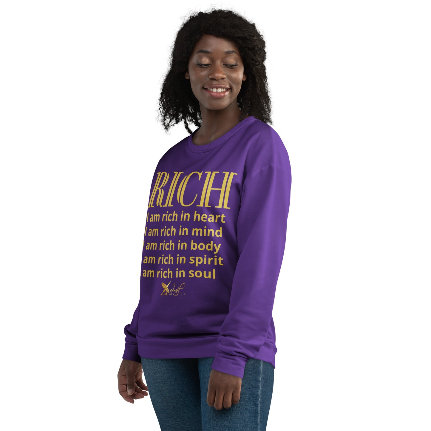 RICH BY XCLUSIF POETIX PURPLE & GOLD Unisex Sweatshirt