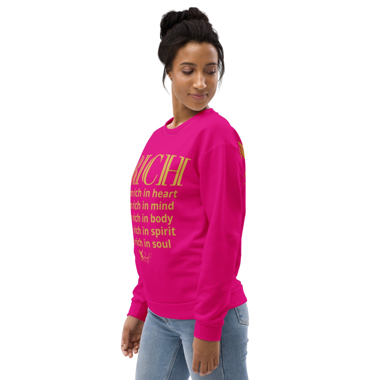 RICH BY XCLUSIF POETIX HOT PINK & GOLD Unisex Sweatshirt