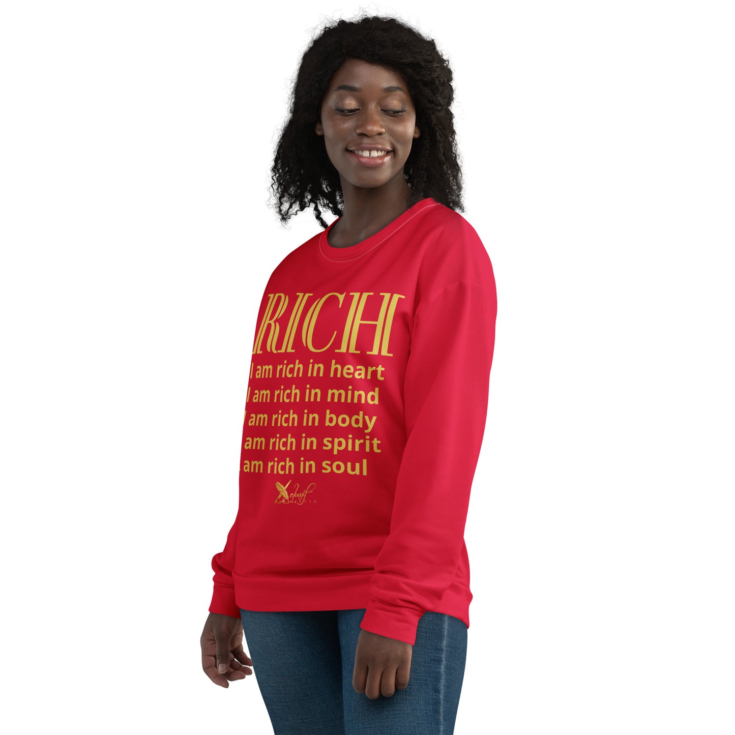 RICH BY XCLUSIF POETIX RED & GOLD Unisex Sweatshirt