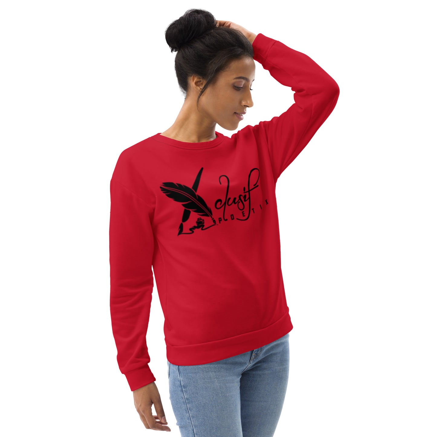 XCLUSIF POETIX RED & BLACK LOGO Unisex Sweatshirt