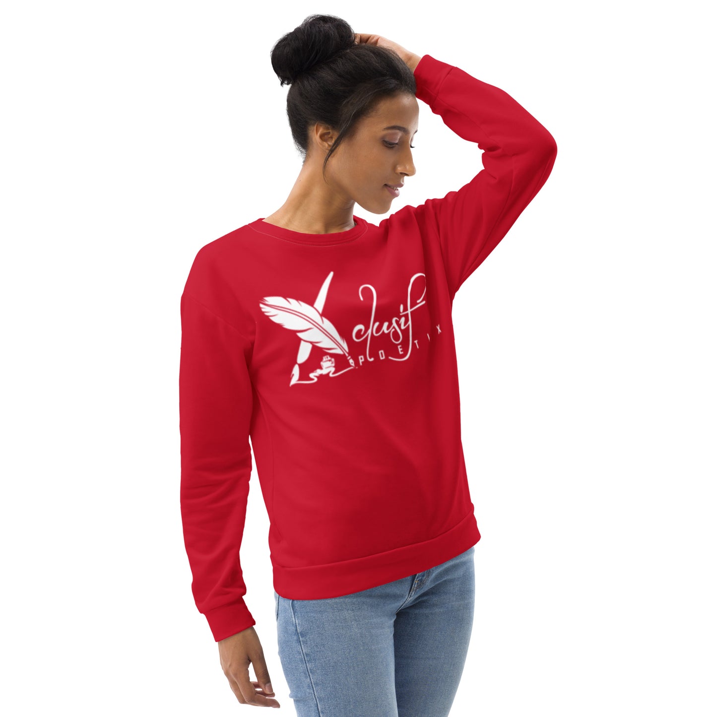 XCLUSIF POETIX RED & WHITE LOGO Unisex Sweatshirt