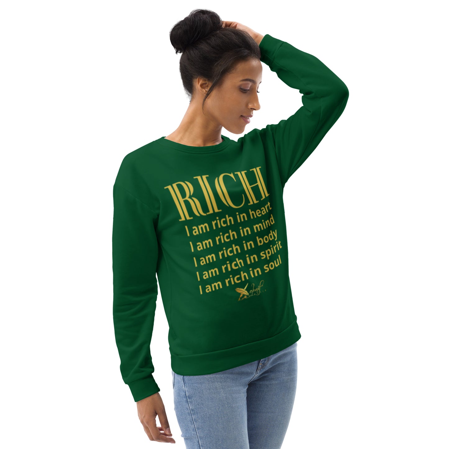 RICH BY XCLUSIF POETIX FOREST GREEN & GOLD Unisex Sweatshirt