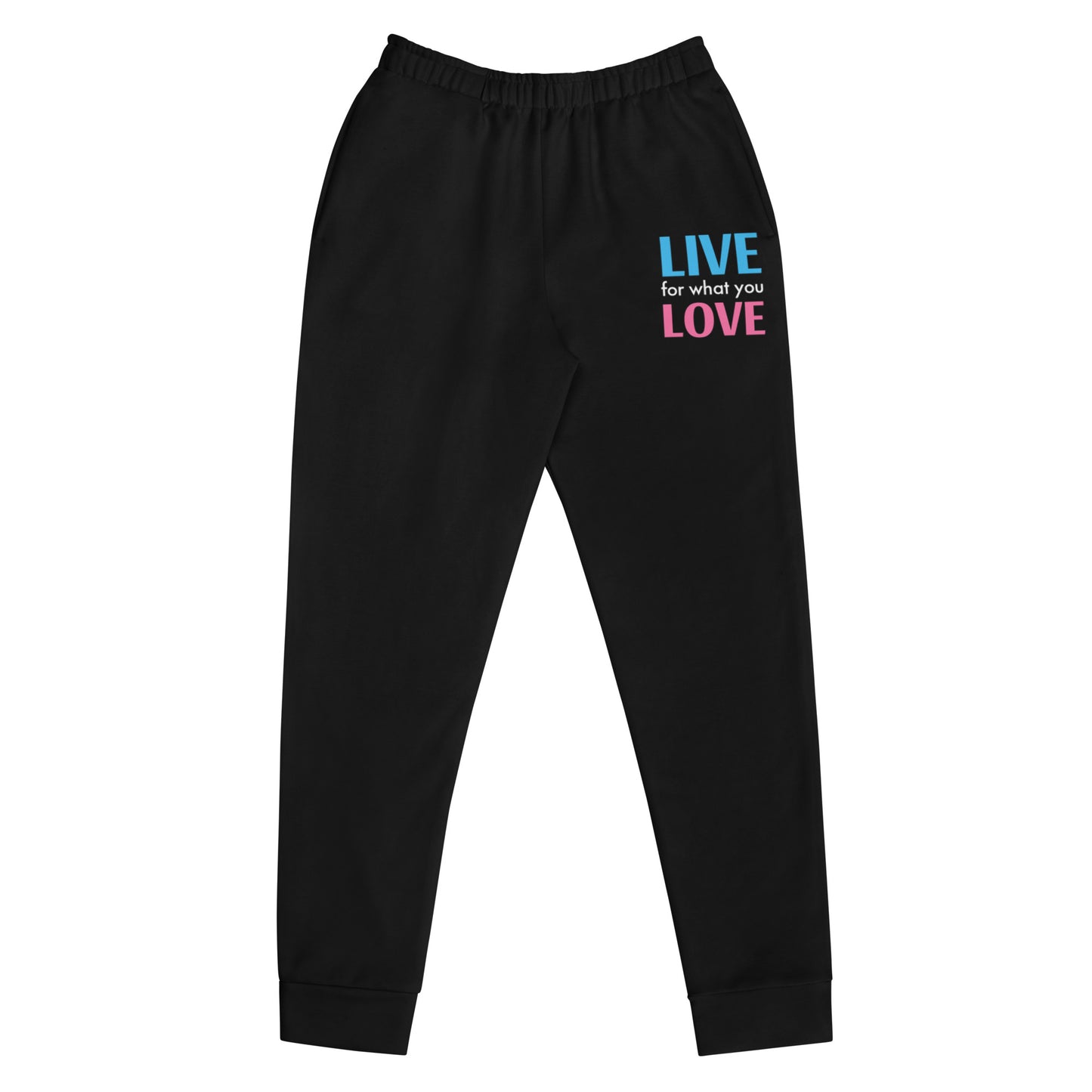 "LIVE FOR WHAT YOU LOVE" BY XCLUSIF POETIX BLACK Women's Joggers