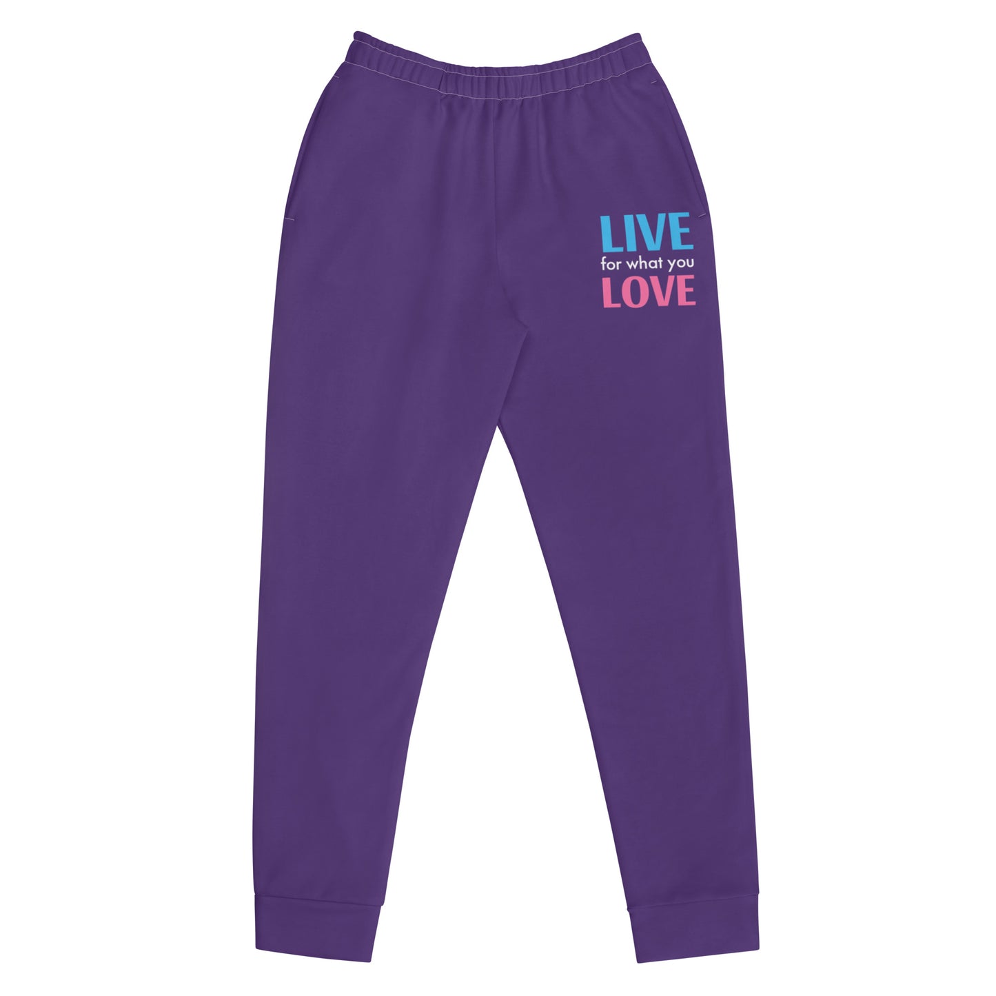 "LIVE FOR WHAT YOU LOVE" BY XCLUSIF POETIX PURPLE Women's Joggers