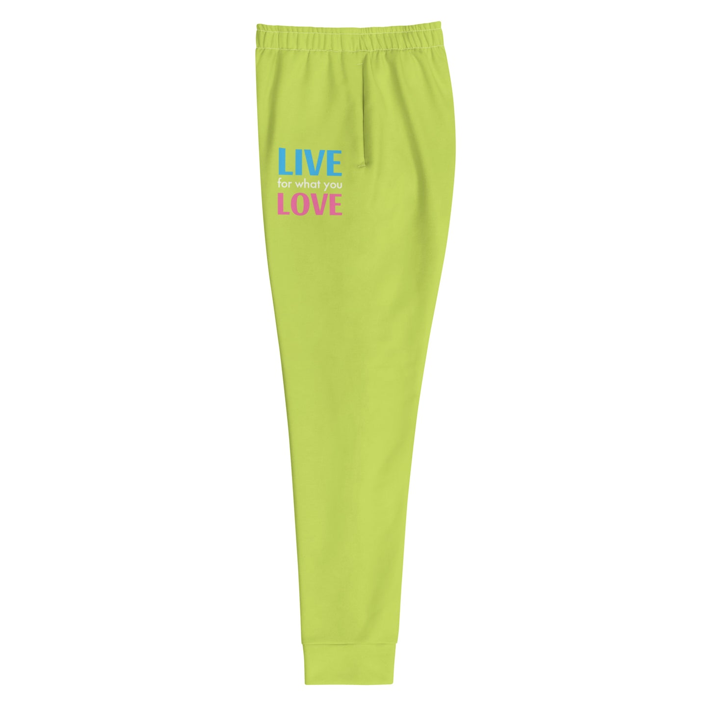 "LIVE FOR WHAT YOU LOVE" BY XCLUSIF POETIX LIGHT GREEN Women's Joggers