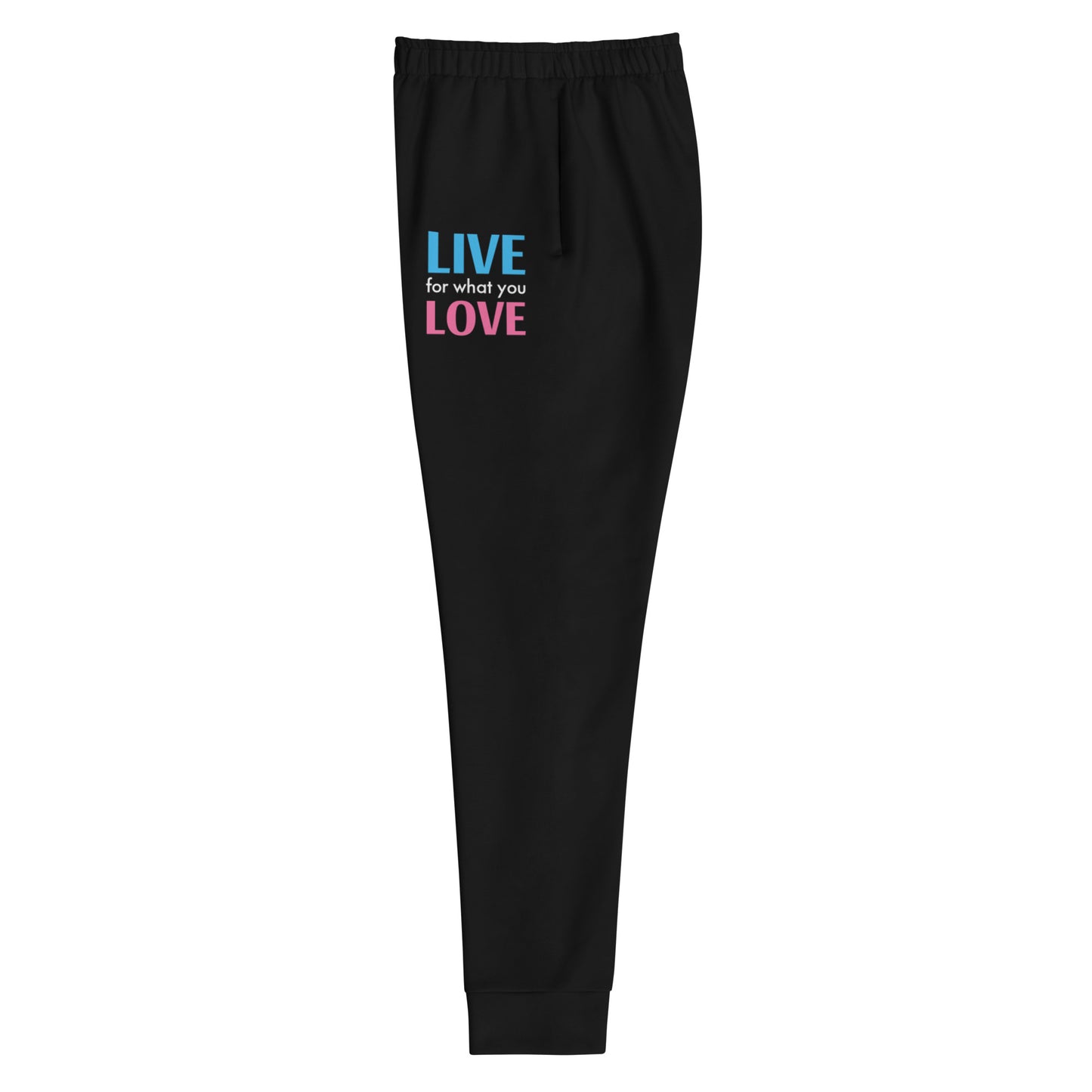 "LIVE FOR WHAT YOU LOVE" BY XCLUSIF POETIX BLACK Women's Joggers