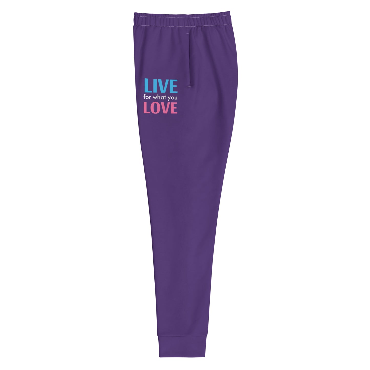 "LIVE FOR WHAT YOU LOVE" BY XCLUSIF POETIX PURPLE Women's Joggers