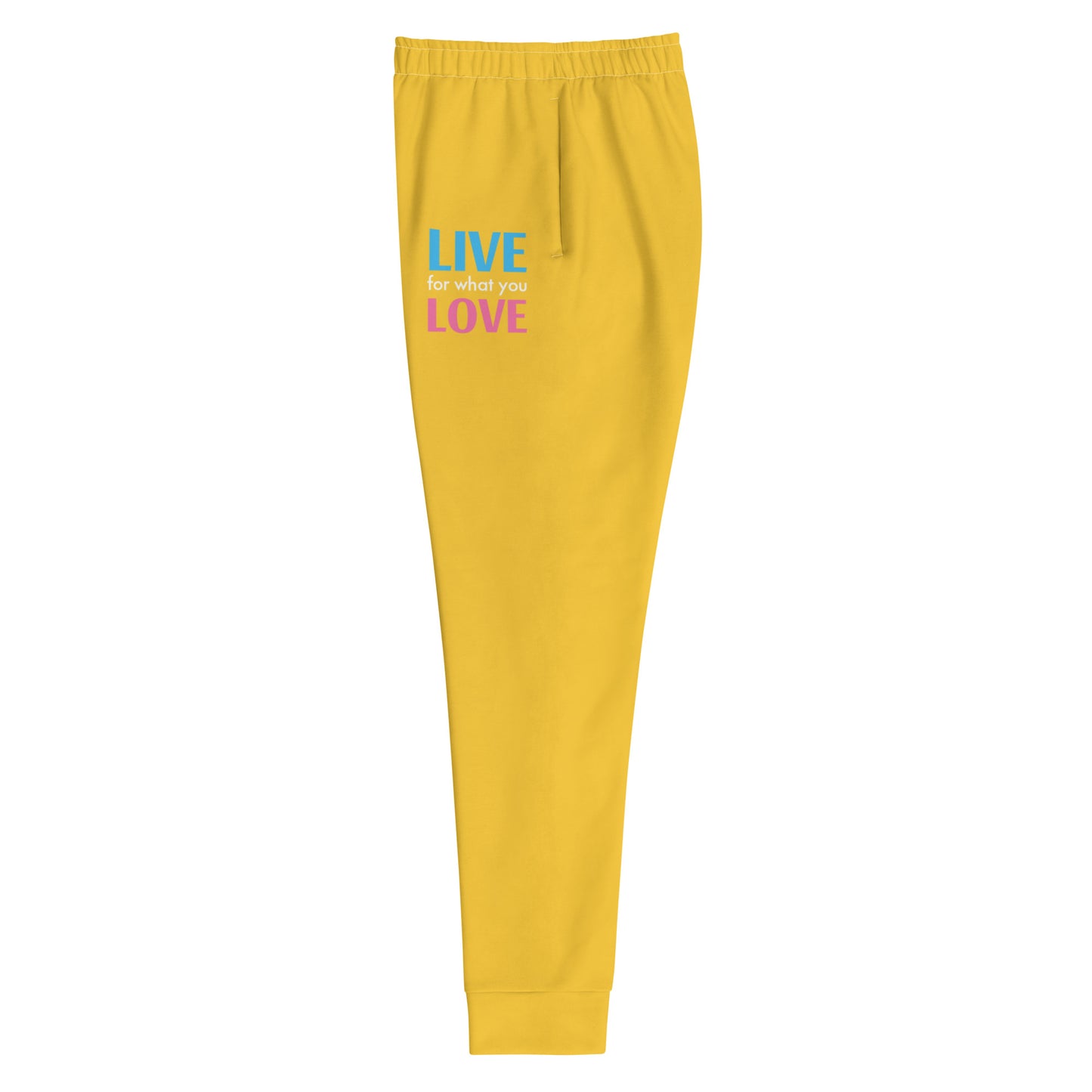 "LIVE FOR WHAT YOU LOVE" BY XCLUSIF POETIX YELLOW Women's Joggers