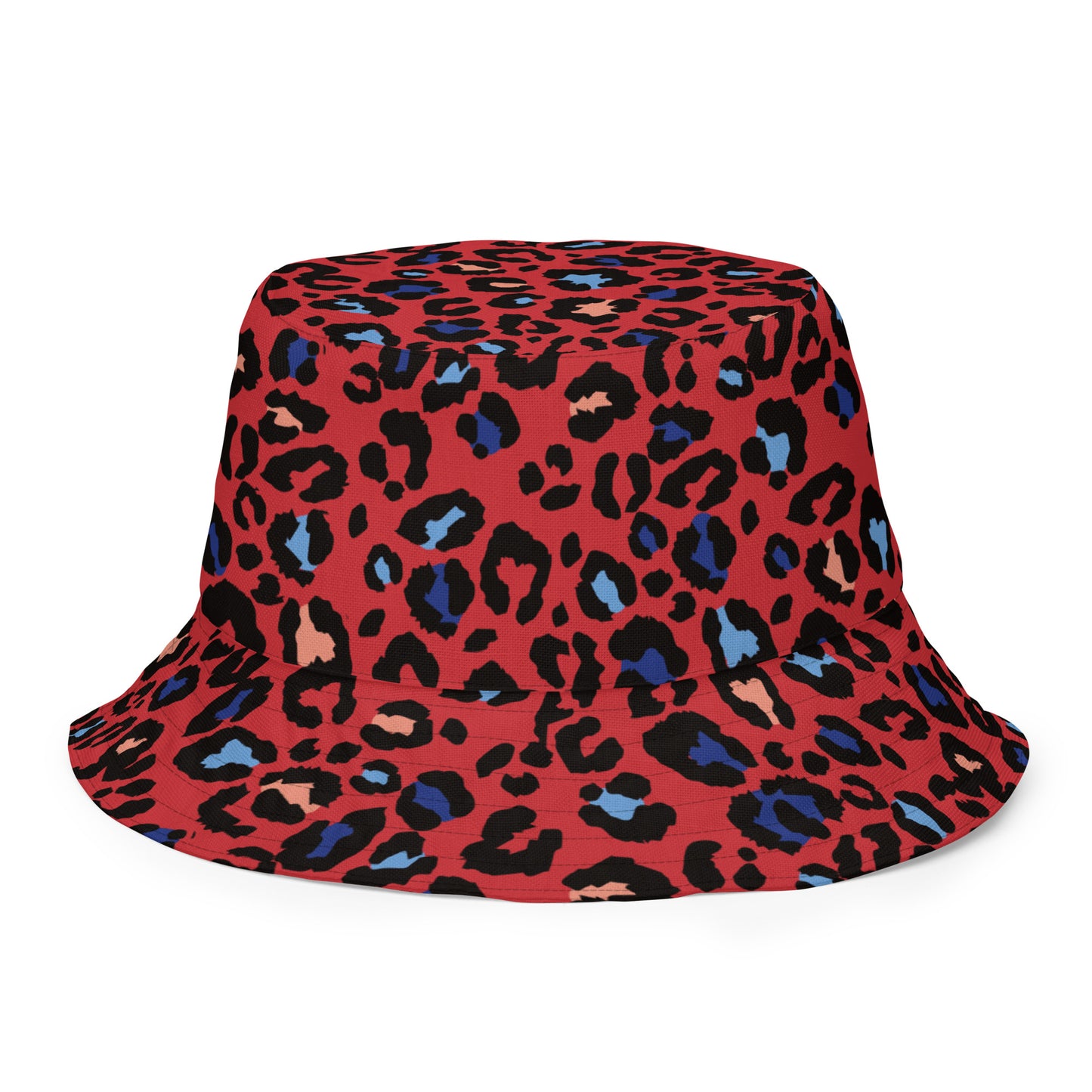 XCLUSIF POETIX RED LEOPARD Reversible bucket hat