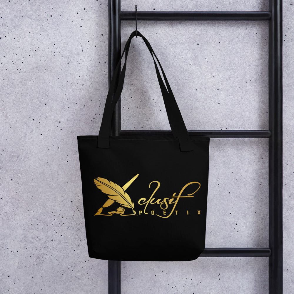 RICH BY XCLUSIF POETIX BLACK & GOLD Tote bag