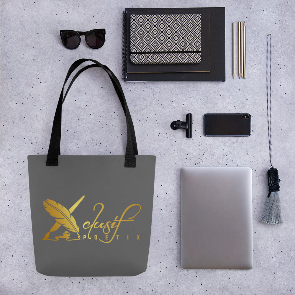 RICH BY XCLUSIF POETIX GREY & GOLD Tote bag