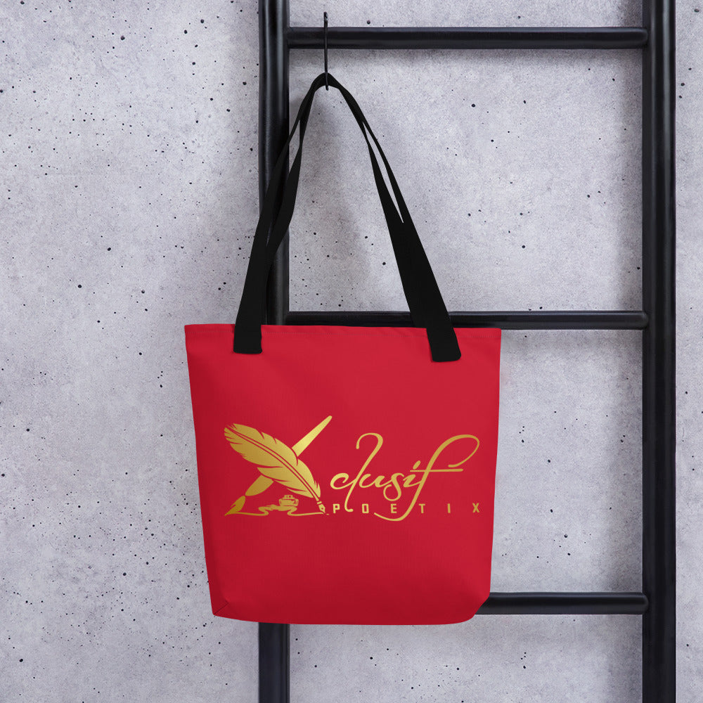 RICH BY XCLUSIF POETIX RED & GOLD Tote bag