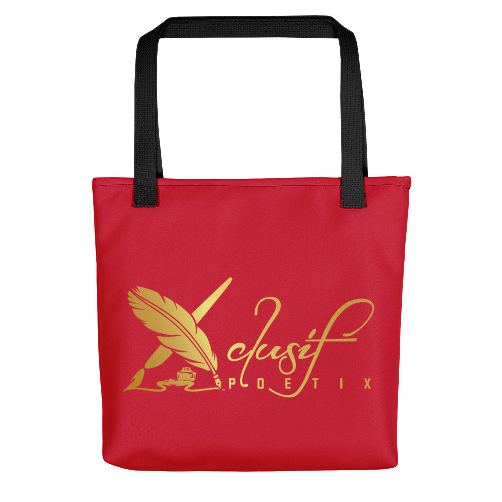 RICH BY XCLUSIF POETIX RED & GOLD Tote bag