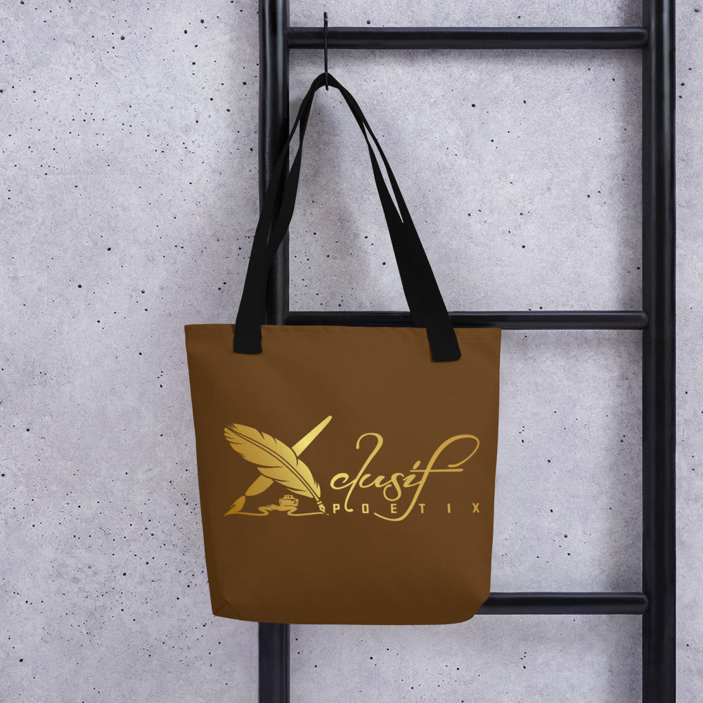 RICH BY XCLUSIF POETIX BROWN & GOLD Tote bag