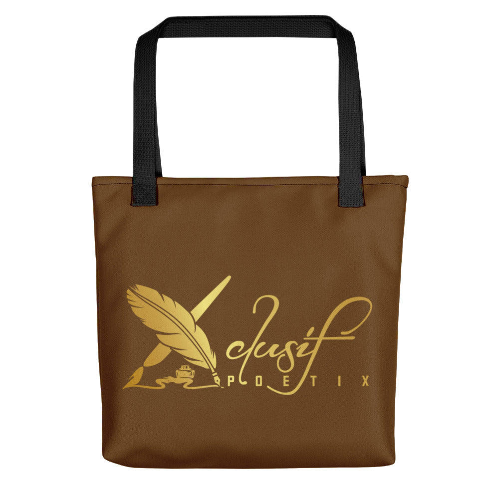 RICH BY XCLUSIF POETIX BROWN & GOLD Tote bag