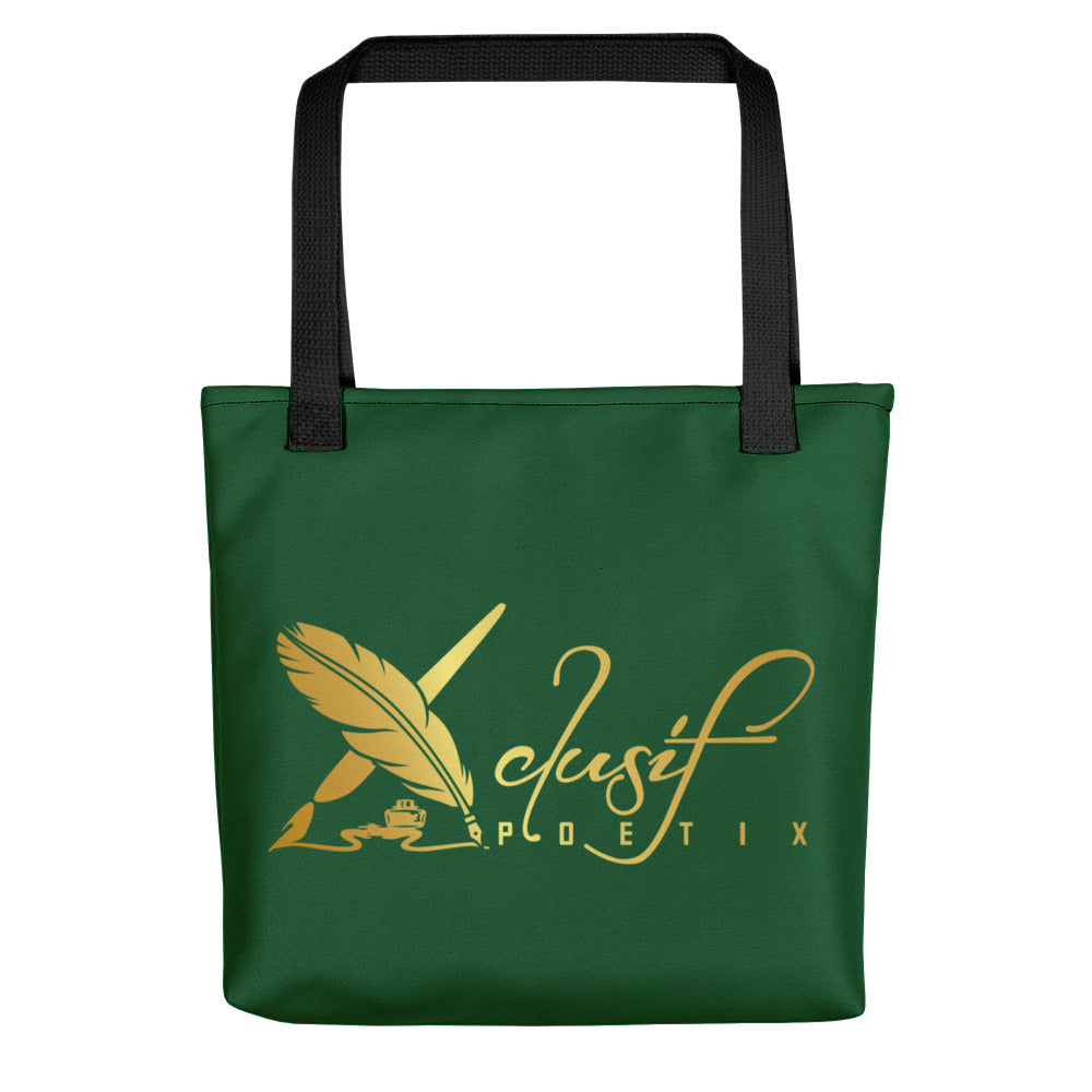 RICH BY XCLUSIF POETIX FOREST GREEN & GOLD Tote bag