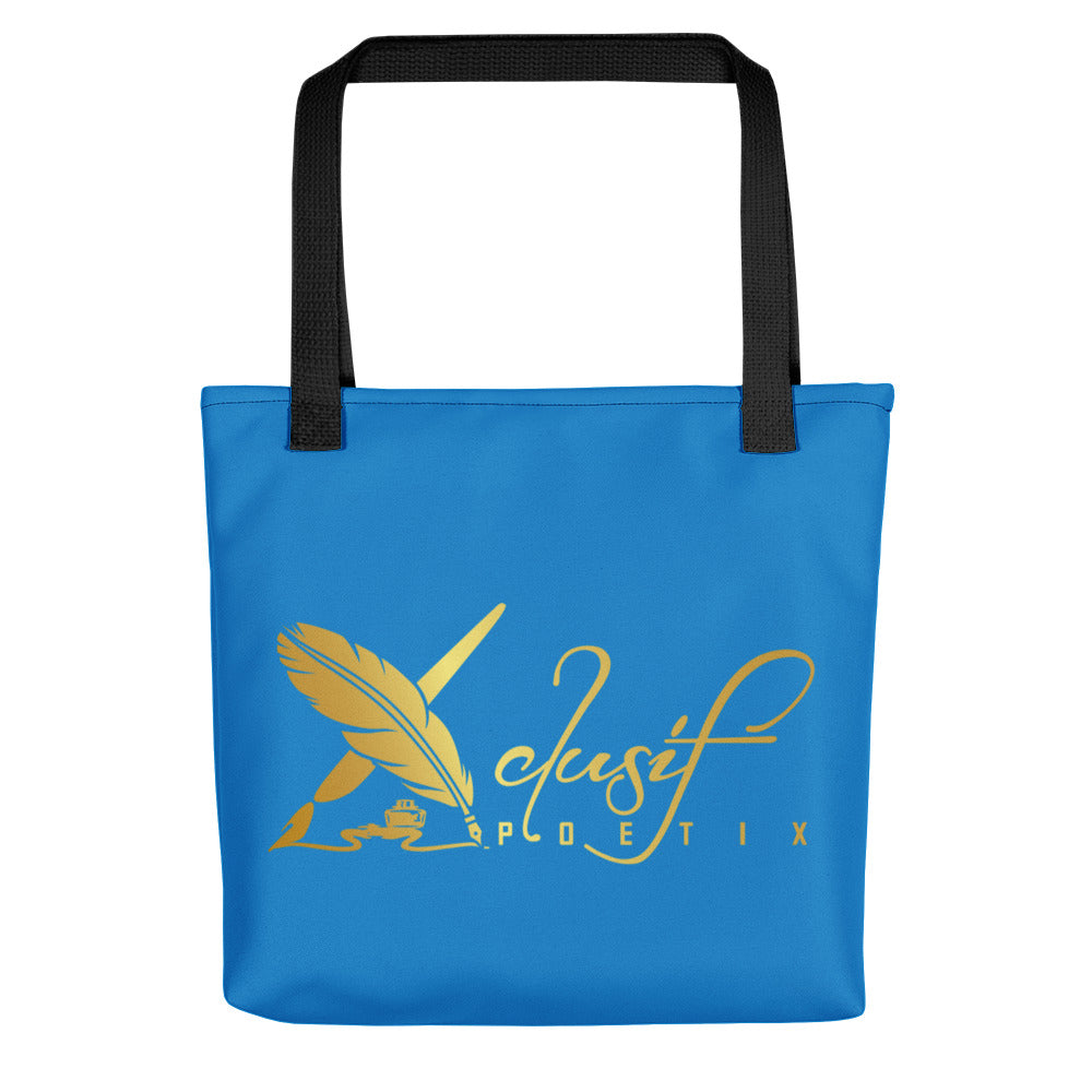 RICH BY XCLUSIF POETIX BLUE & GOLD Tote bag