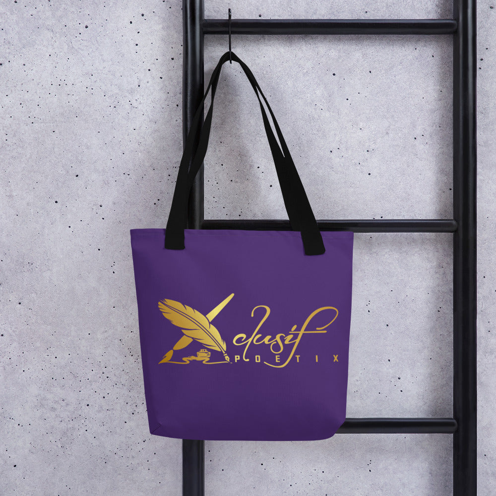 RICH BY XCLUSIF POETIX PURPLE & GOLD Tote bag