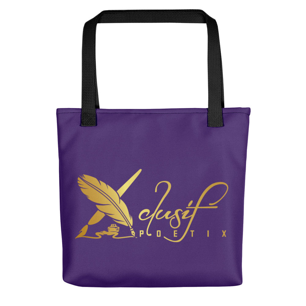 RICH BY XCLUSIF POETIX PURPLE & GOLD Tote bag