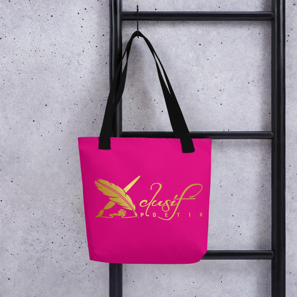 RICH BY XCLUSIF POETIX HOT PINK & GOLD Tote bag