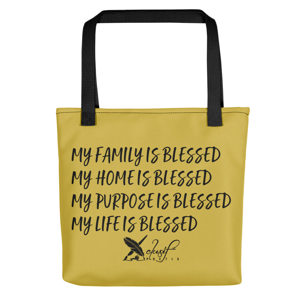 BLESSED BY XCLUSIF POETIX Tote bag