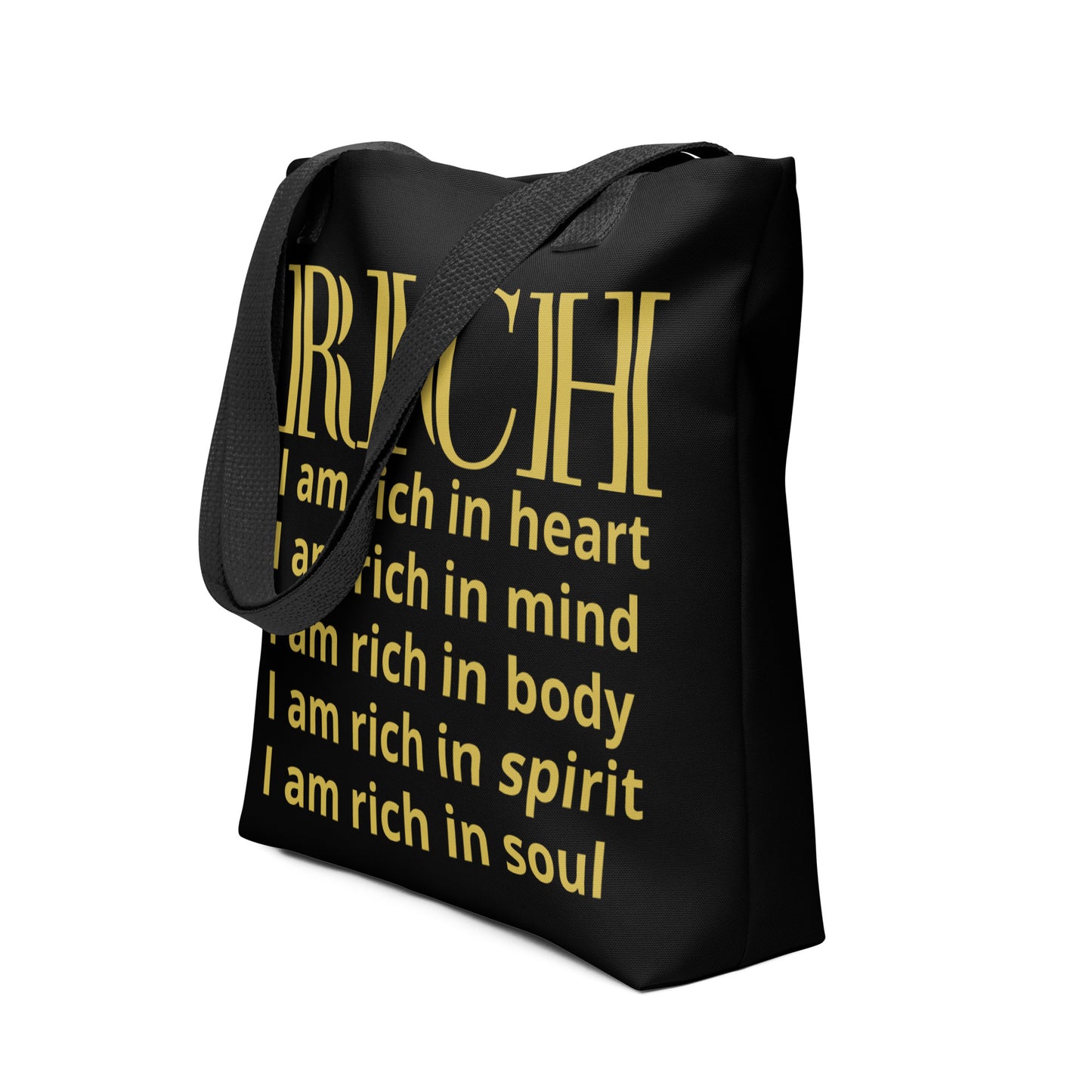 RICH BY XCLUSIF POETIX BLACK & GOLD Tote bag