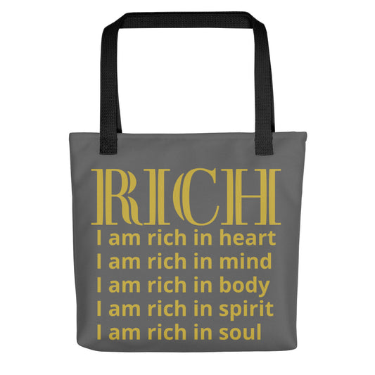 RICH BY XCLUSIF POETIX GREY & GOLD Tote bag