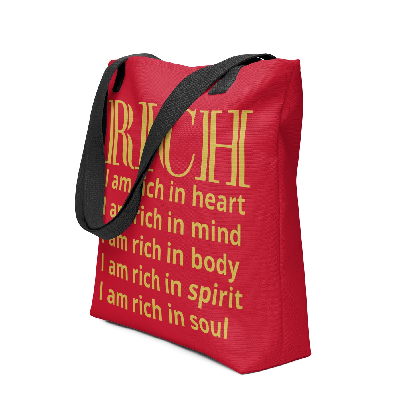 RICH BY XCLUSIF POETIX RED & GOLD Tote bag