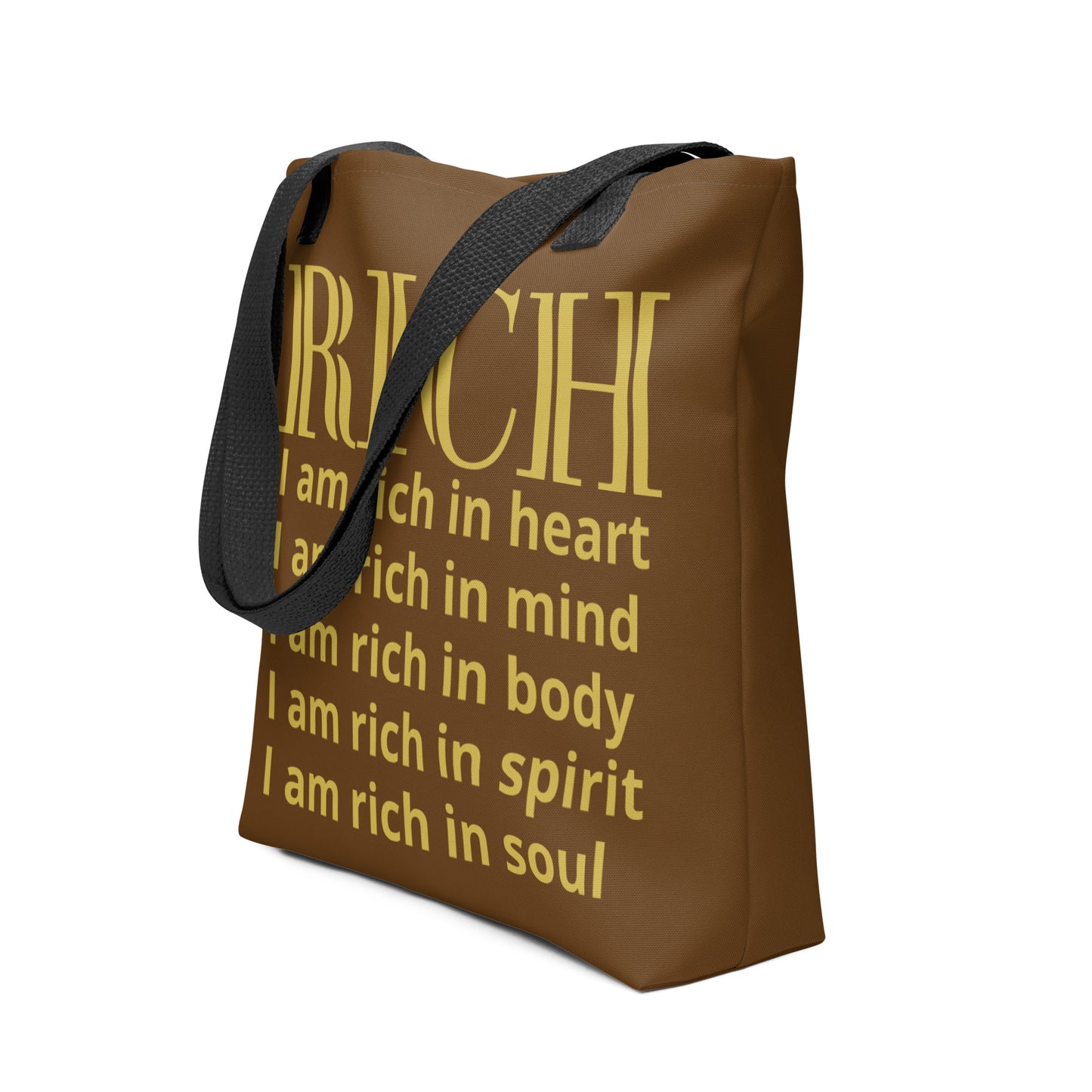 RICH BY XCLUSIF POETIX BROWN & GOLD Tote bag