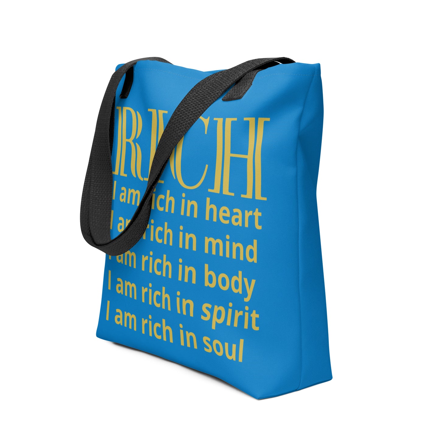 RICH BY XCLUSIF POETIX BLUE & GOLD Tote bag