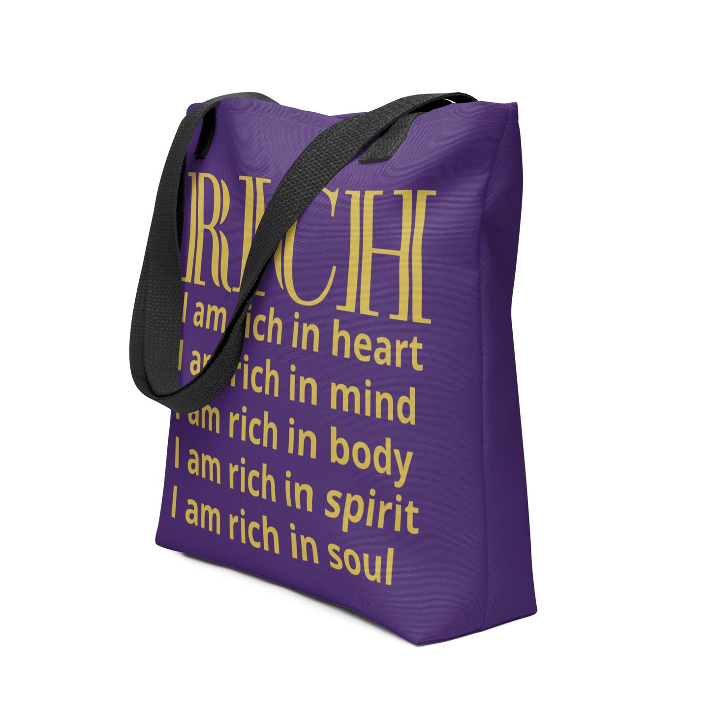 RICH BY XCLUSIF POETIX PURPLE & GOLD Tote bag