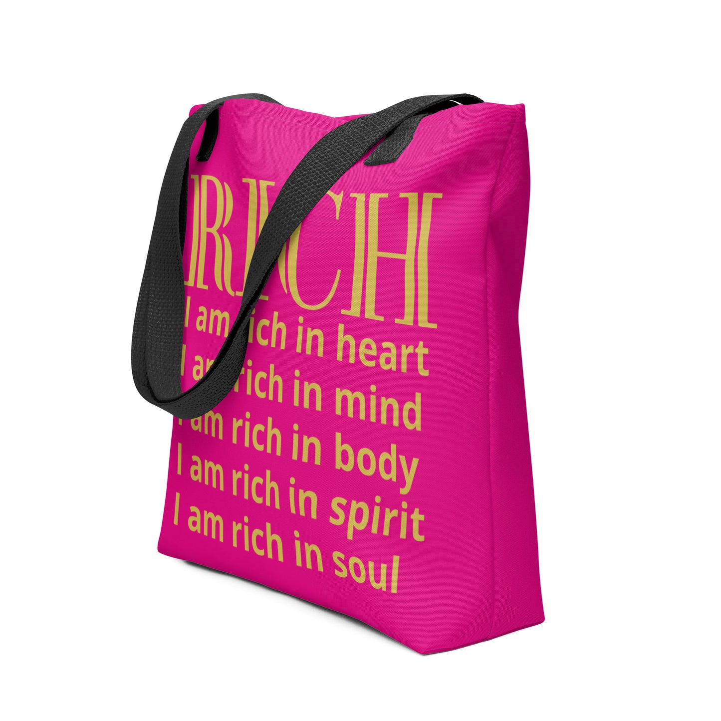 RICH BY XCLUSIF POETIX HOT PINK & GOLD Tote bag