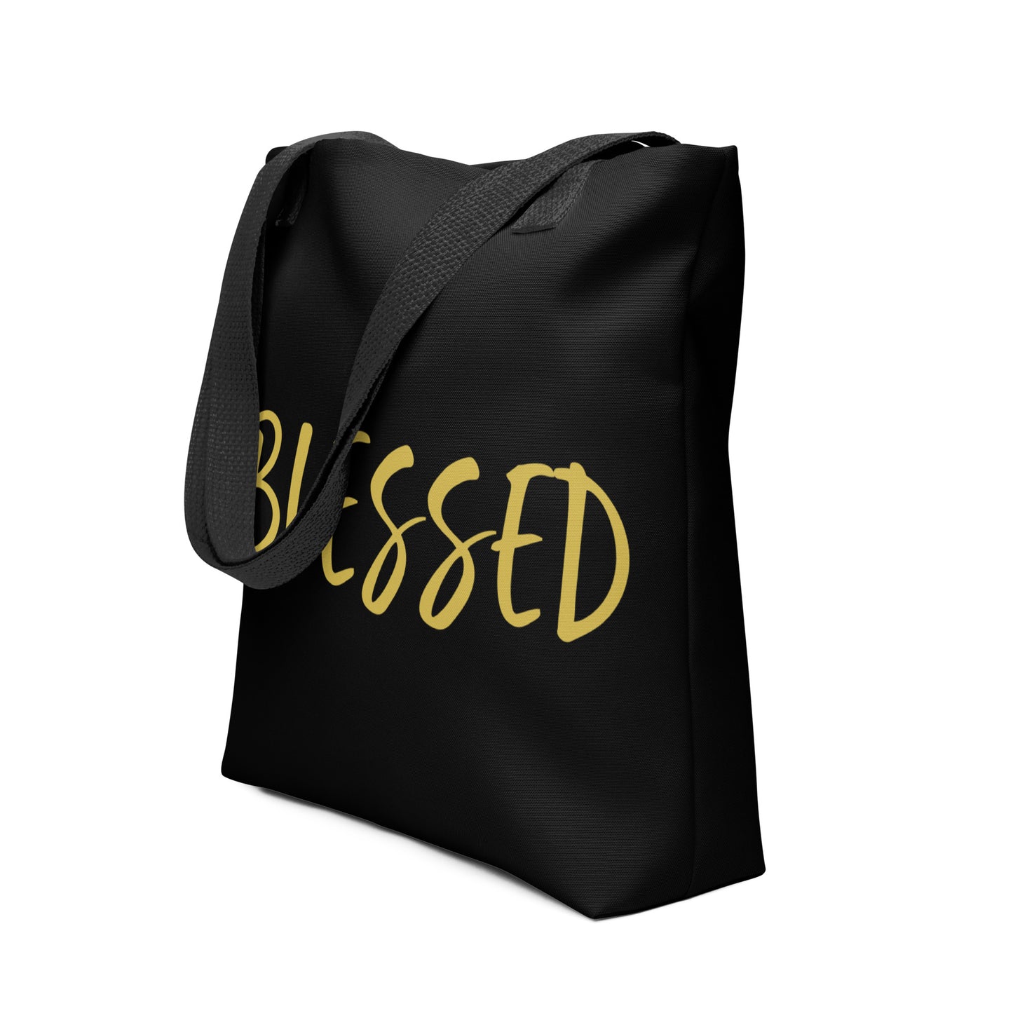 BLESSED BY XCLUSIF POETIX BLACK & GOLD Tote bag