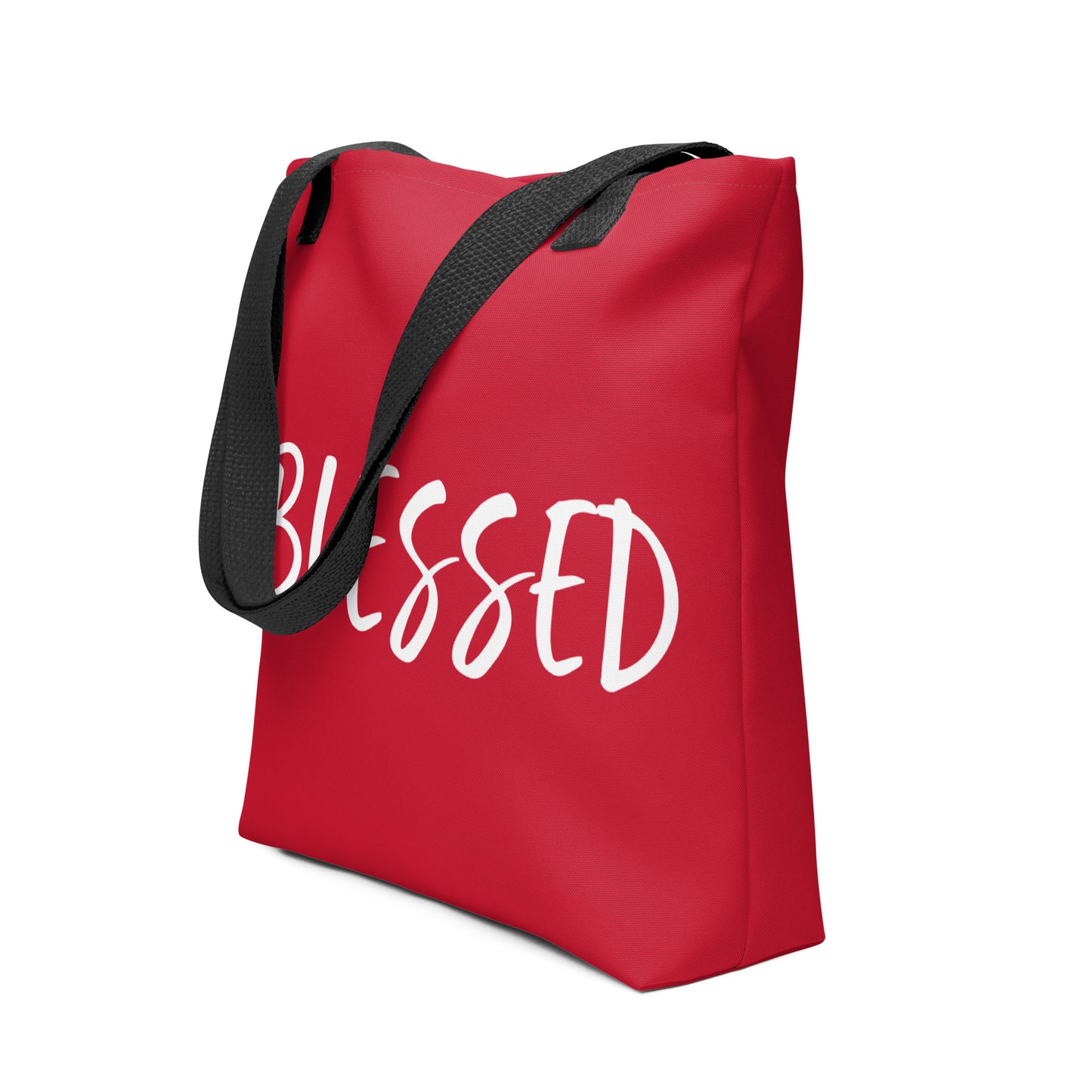 BLESSED BY XCLUSIF POETIX RED & WHITE Tote bag