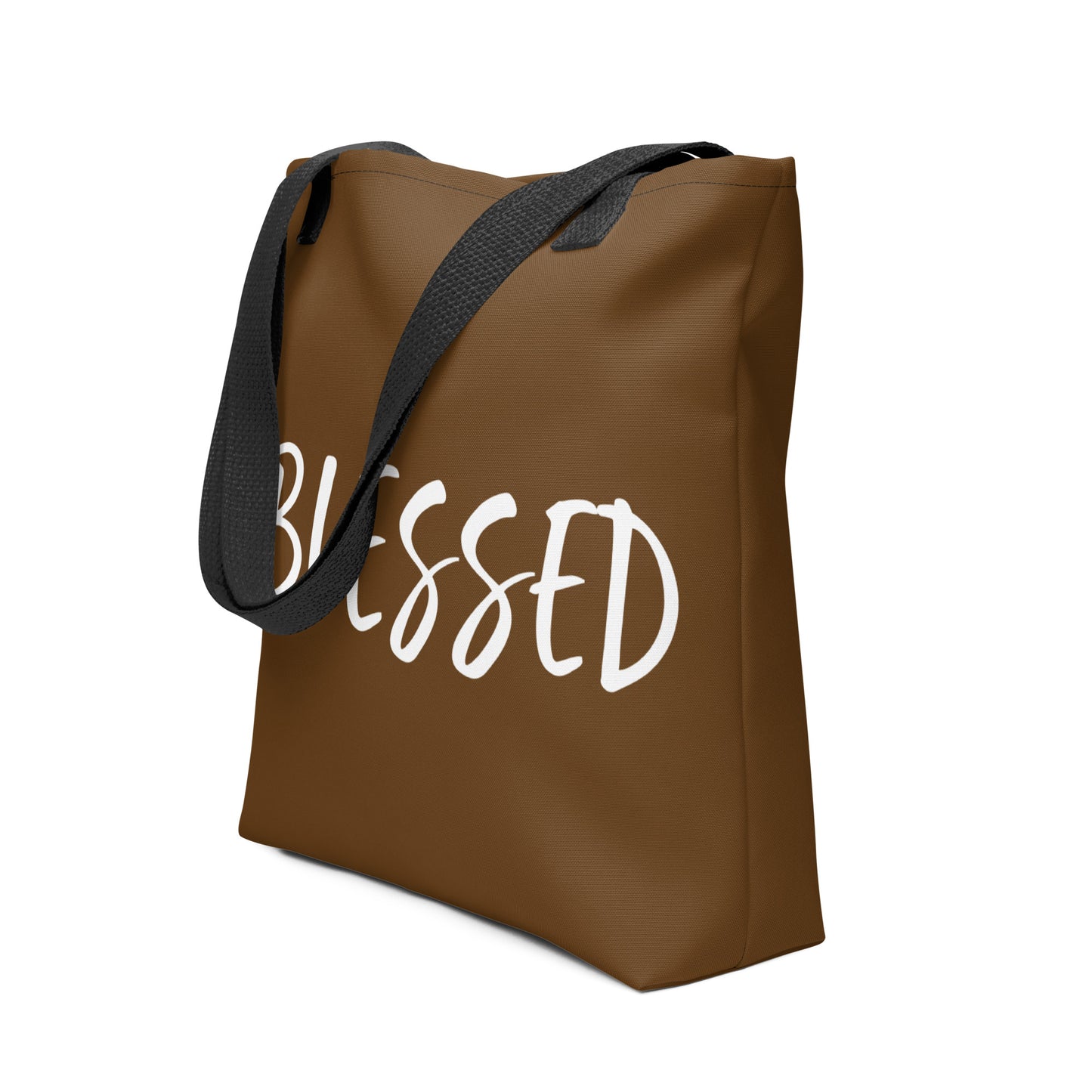 BLESSED BY XCLUSIF POETIX BROWN & WHITE Tote bag