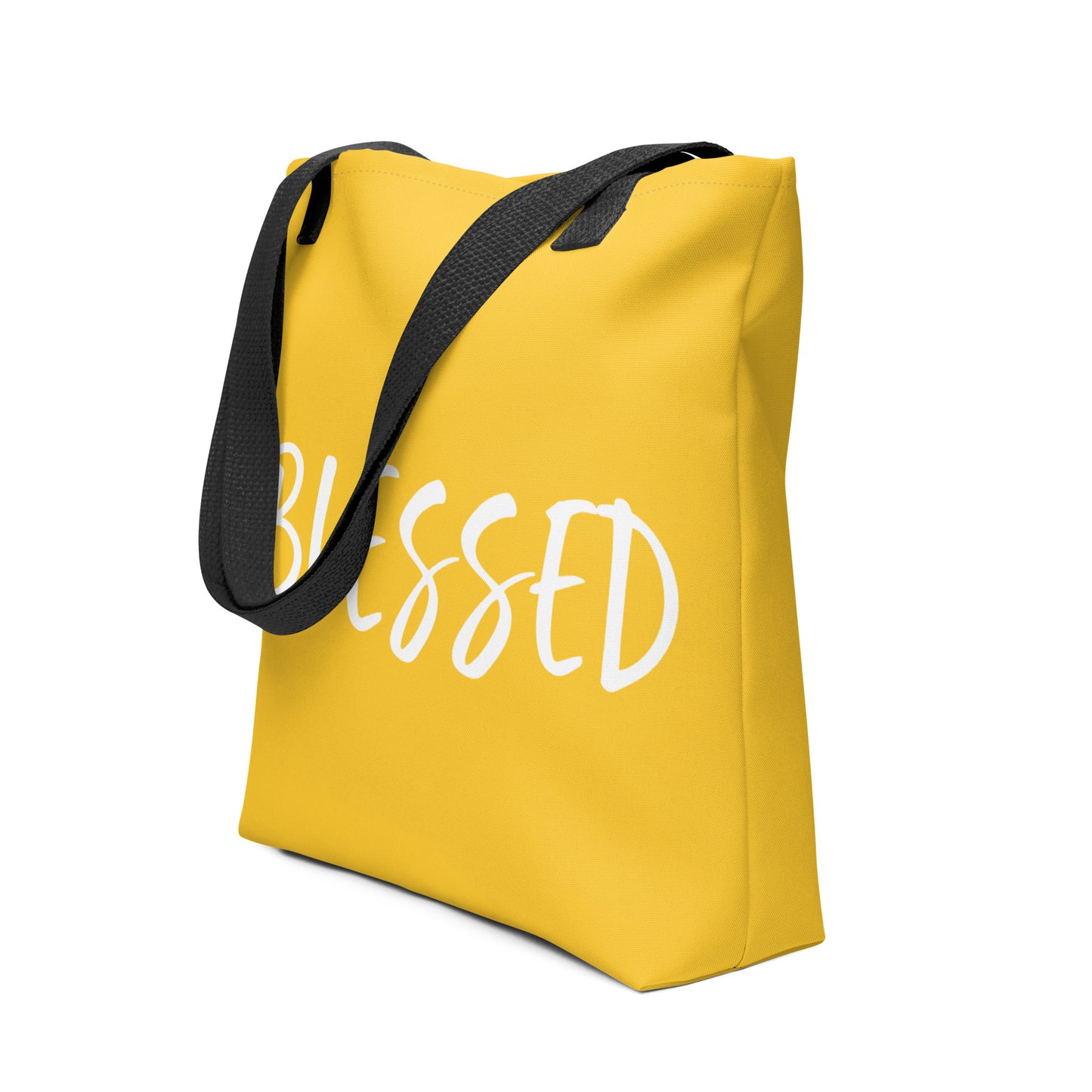 BLESSED BY XCLUSIF POETIX YELLOW & WHITE Tote bag