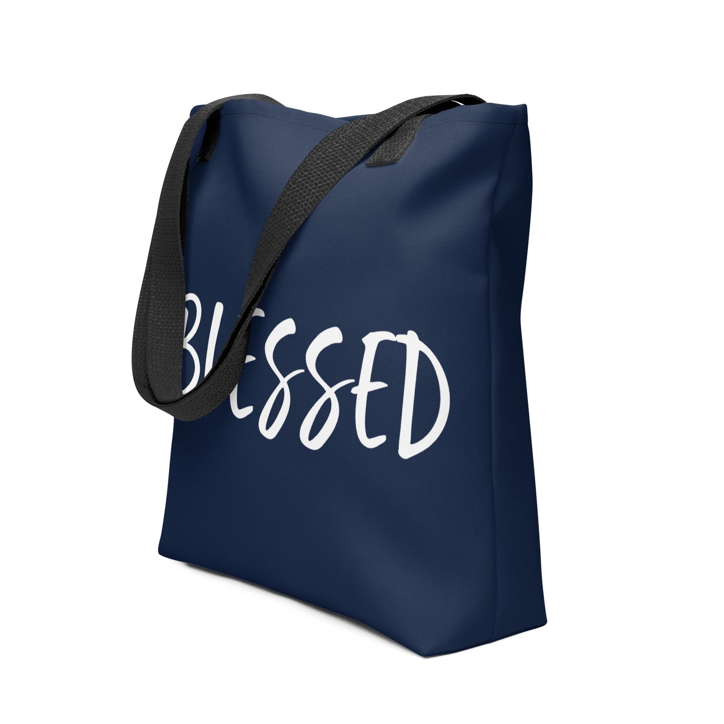 BLESSED BY XCLUSIF POETIX NAVY & WHITE Tote bag