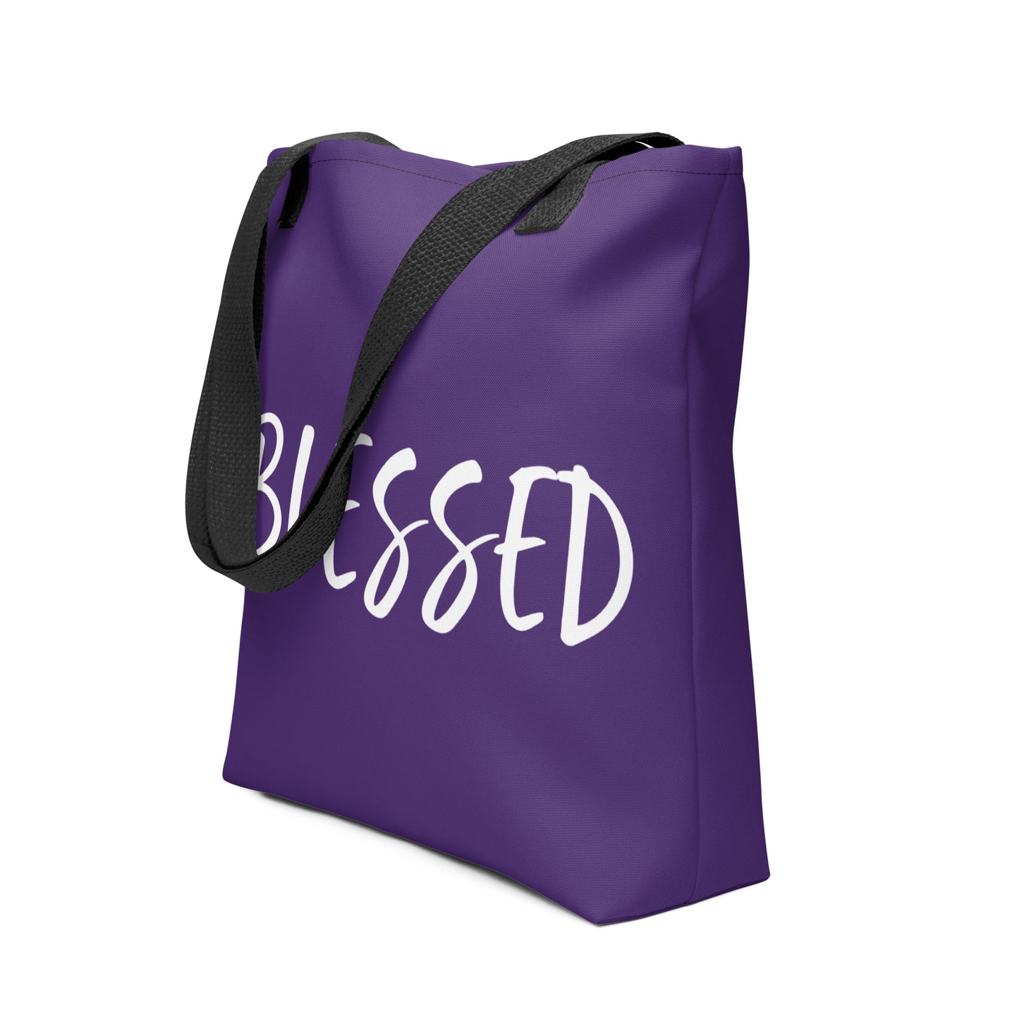 BLESSED BY XCLUSIF POETIX PURPLE & WHITE Tote bag