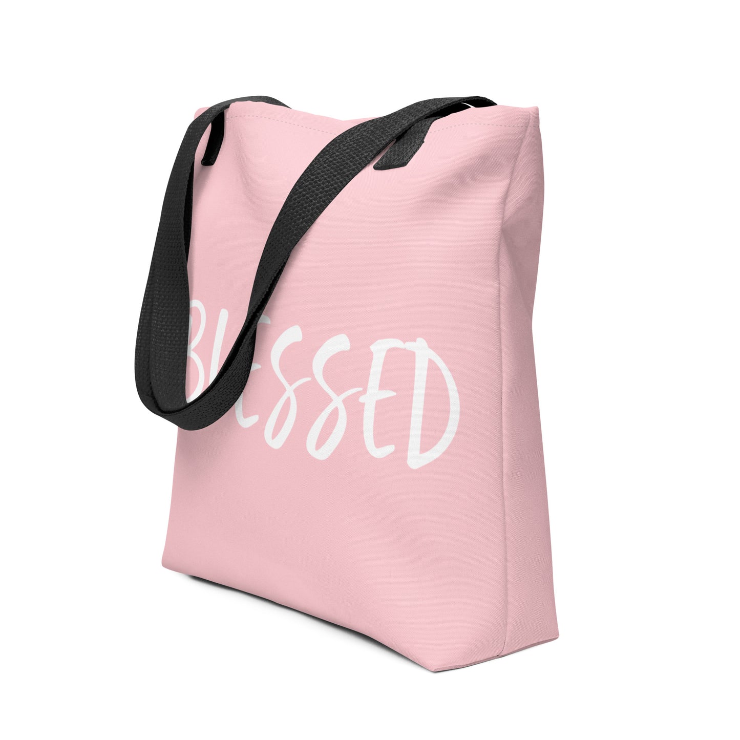 BLESSED BY XCLUSIF POETIX PINK & WHITE Tote bag