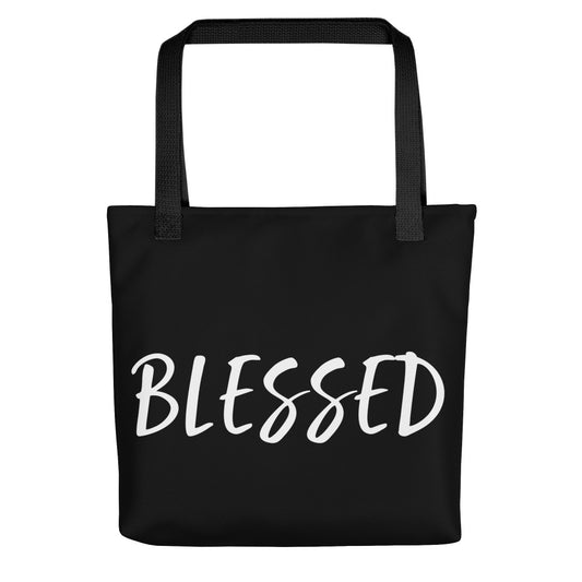 BLESSED BY XCLUSIF POETIX BLACK & WHITE Tote bag