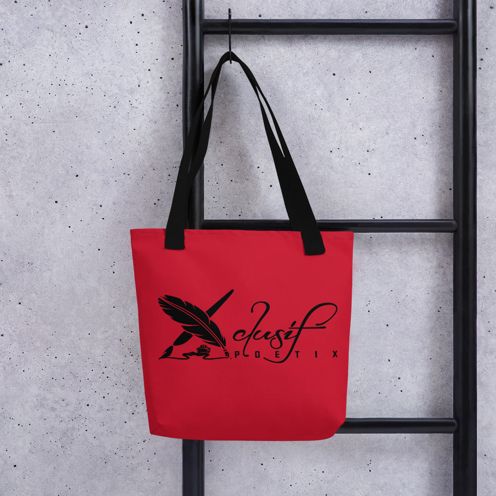 XCLUSIF POETIX RED & BLACK LOGO Tote bag