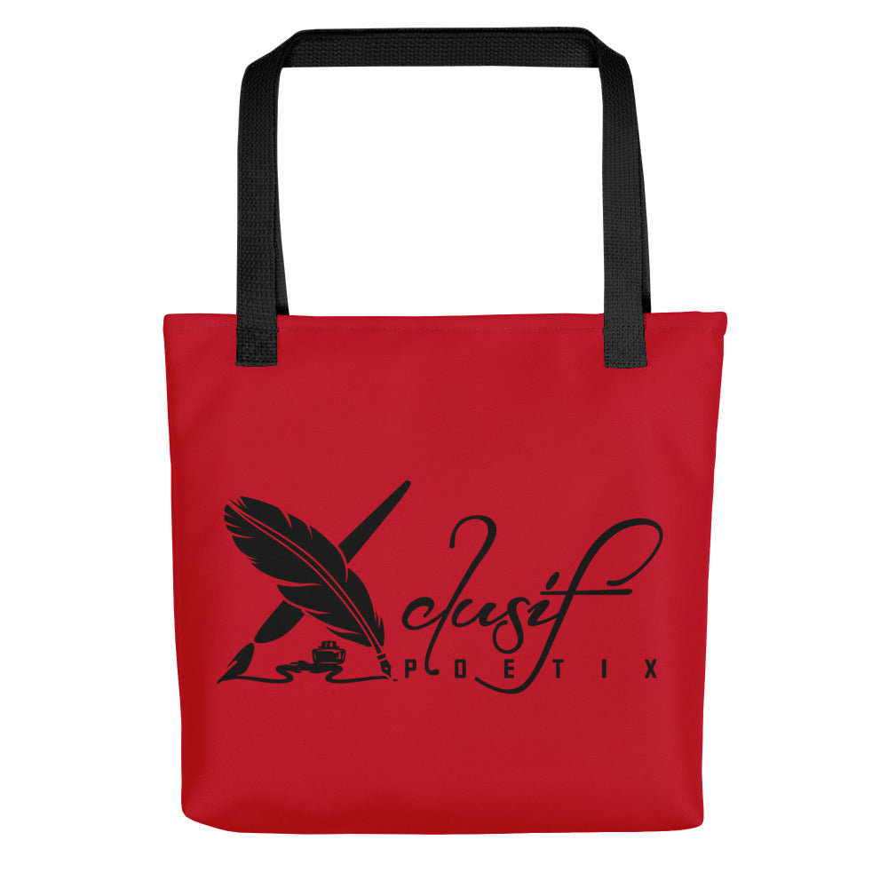 XCLUSIF POETIX RED & BLACK LOGO Tote bag