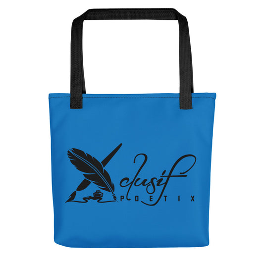 XCLUSIF POETIX BLUE & BLACK Tote bag