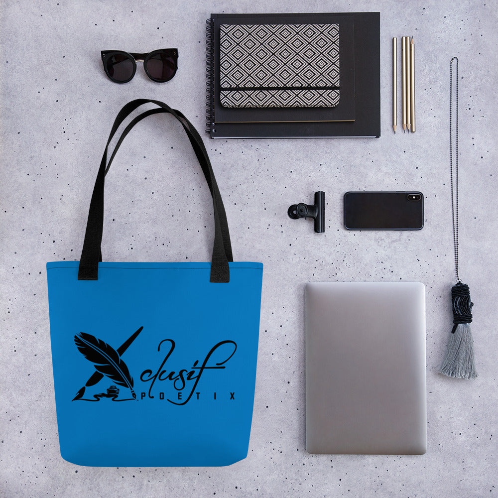 XCLUSIF POETIX BLUE & BLACK Tote bag