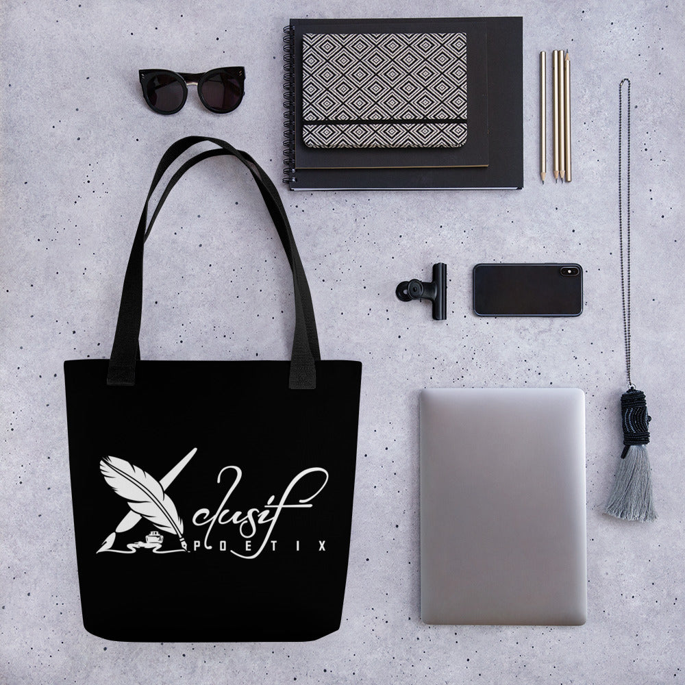 XCLUSIF POETIX BLACK & WHITE Tote bag