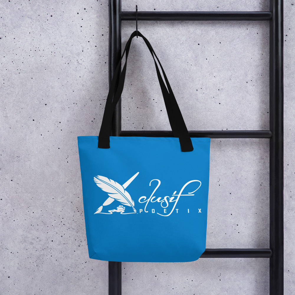 XCLUSIF POETIX BLUE & WHITE Tote bag