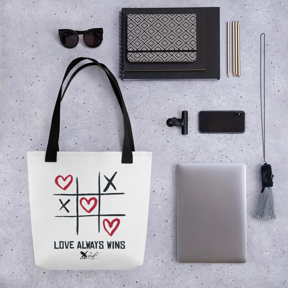 "LOVE ALWAYS WINS" BY XCLUSIF POETIX Tote bag